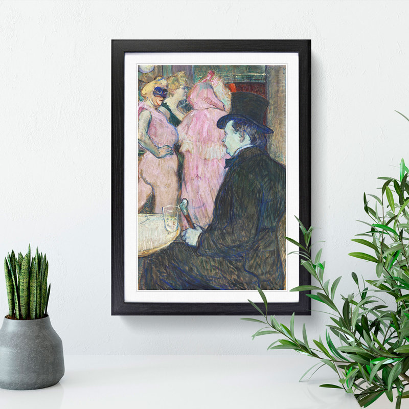 Maxime Dethomas by Henri de Toulouse-Lautrec - Picture Frame Painting, 48cm H x 36cm W x 2cm D, Black Framed