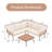 L-Shape Outdoor 5-Person Sofa Seating Group With Cushions-287616954