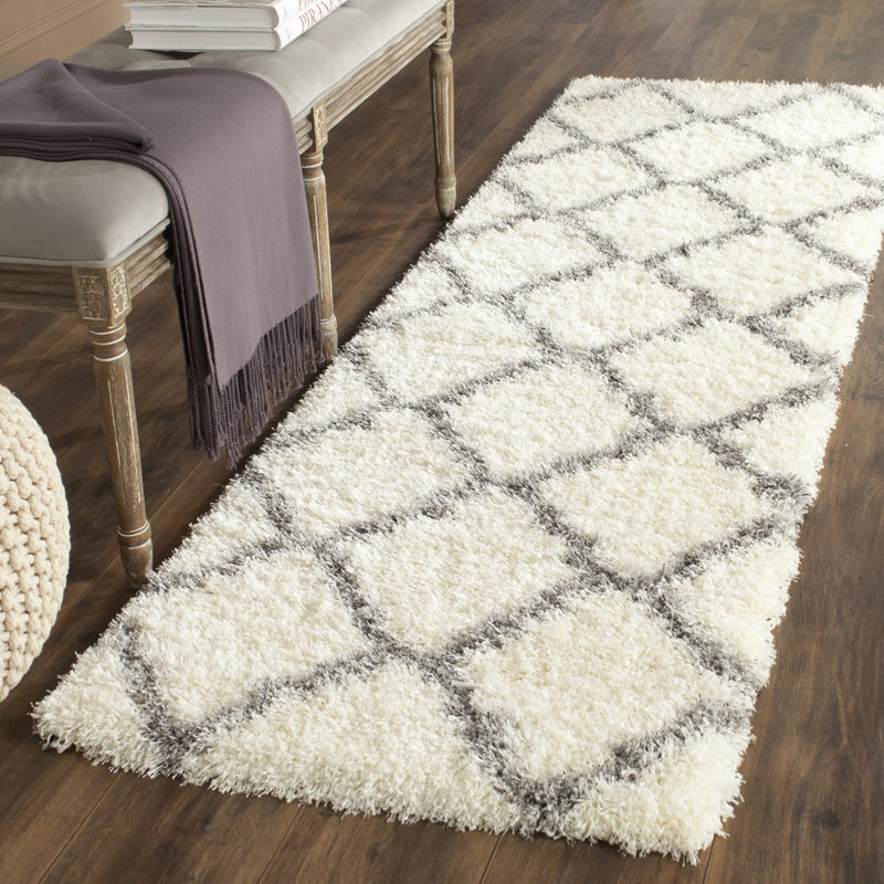 Bertl Shag Performance Geometric Rug, Runner 2'3" x 9'