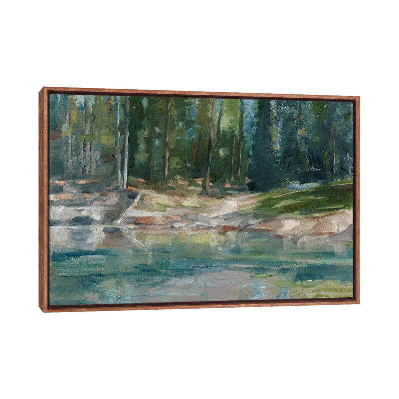 «Northwestern Lake II» par Ethan Harper, reproduction d'art, H 40 po x l 60 po x 1,5 po, Toile avec cadre en bois classique