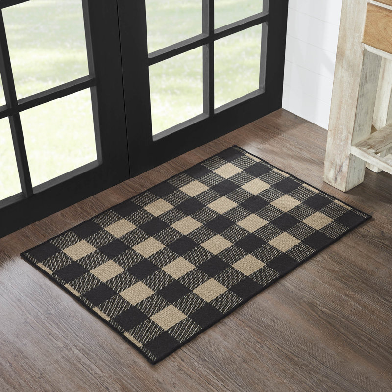 Berenguela Washable Gingham Indoor / Outdoor Rug, Rectangle 2' x 3'