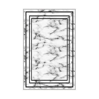 Élégant tapis imprimé en 3D, 31,5 po x 47,2 po | 100% polyester, antibactérien, PVC antidérapant dessous | Lavable à la machine, hauteur des poils: 0,3 po | Durable et facile à nettoyer pour le salon, la chambre à coucher et le bureau
