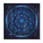 Horoscope néon bleu profond avec signes du zodiaque - impression moderne sur bois de pin naturel-58677611