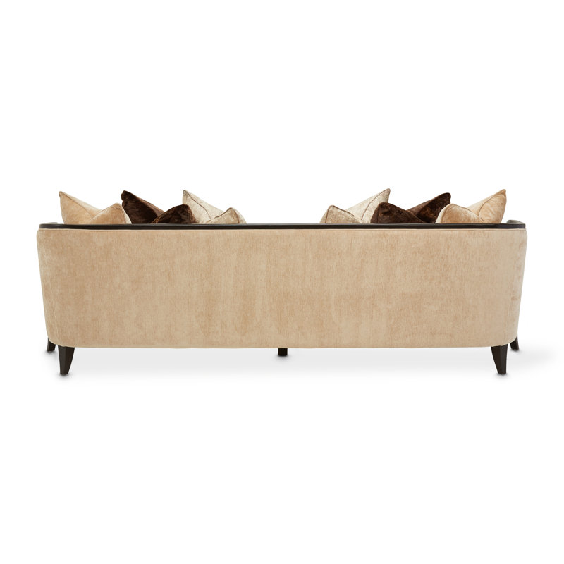 Malibu Crest 99'' Chenille Recessed Arm Sofa