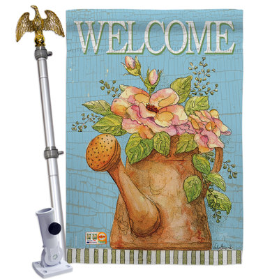 Ensemble de drapeau à 2 faces H 40 po x l 28 po welcome Arrocan