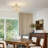 Drum Ribbed Glass Semi Flush Mount