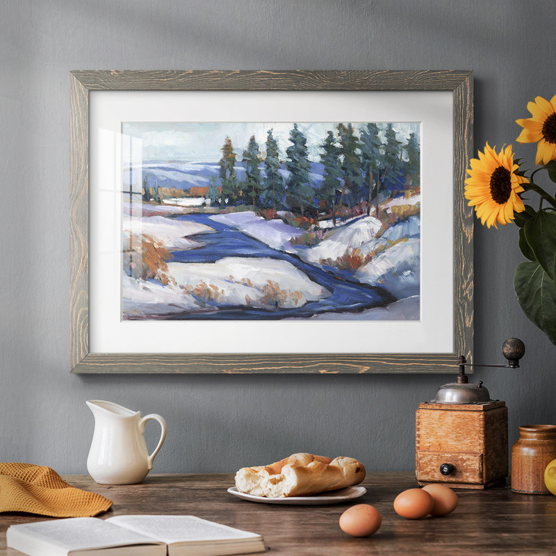 " First Snow I ", 14" H x 20" W x 1.5" D, Gray