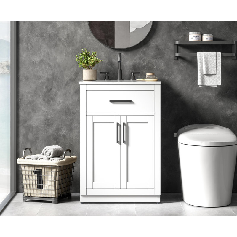 Ahner 24 inch Single Bathroom Vanity, White