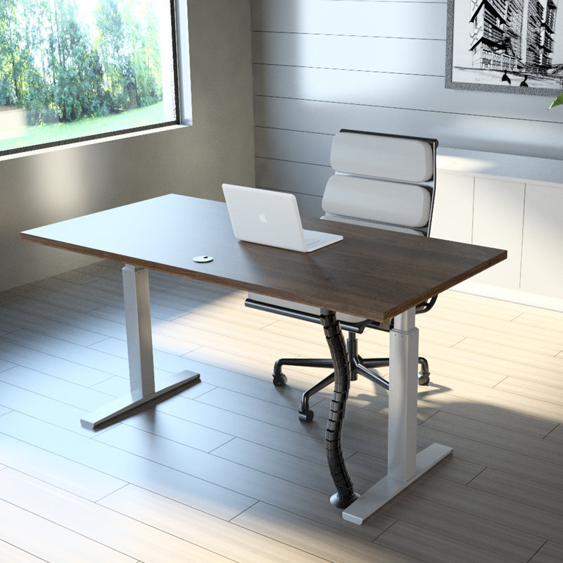 Bureau à hauteur réglable REVOH, Noyer de Californie, H 50 po x l 60 po x P 30 po