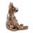 Tashenna Antique Brass Ceramic Shepard Sculpture