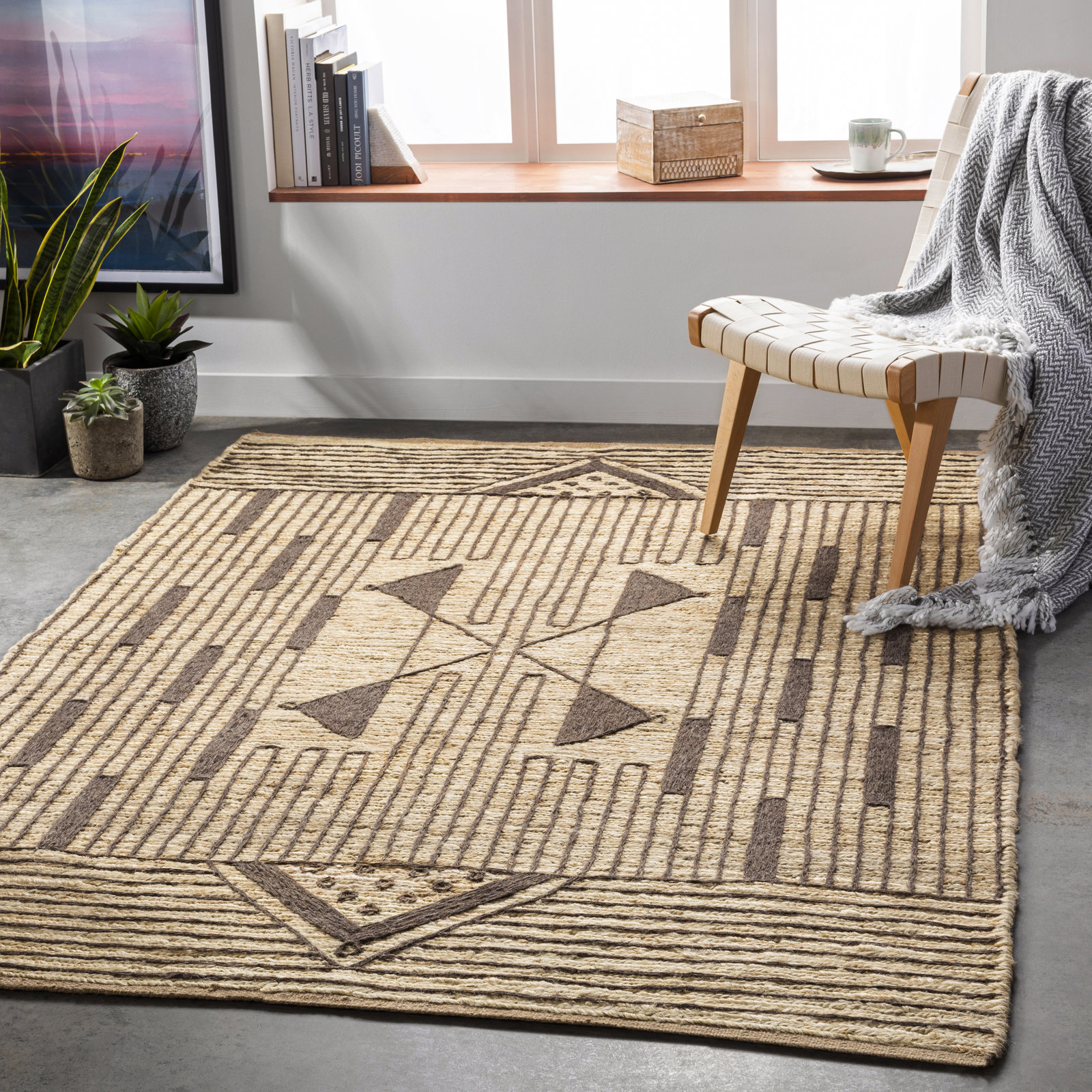 Boman Handmade Rug, Rectangle 8' x 10'