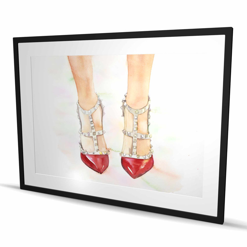Red Heed High Heels - Romantic Room Decor, reproduction encadrée
