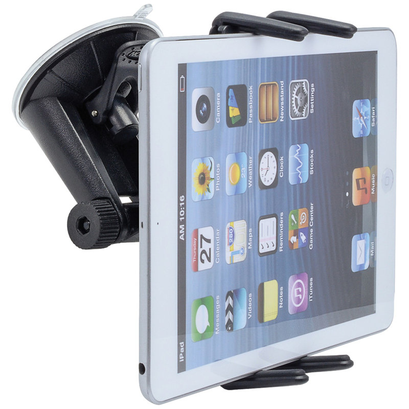 Black Adjustable Windshield/Dashboard Mount for Smartphones and Tablets