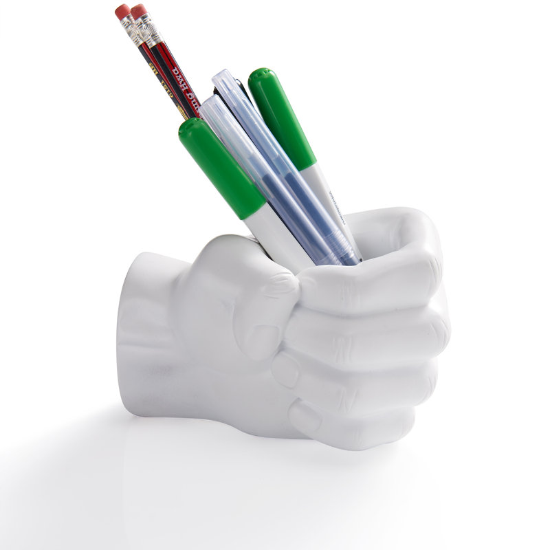 Pruitt Resin Pen Holder, White