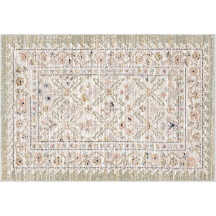 Ellen Traditional Oriental Brown Polyester Area Rug