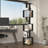 6 Tier Rotating Bookshelf, Floor Rack Simple Bookcase With Acrylic Plate Student Multi-Function Creative Bookshelf For Living Room With Anti-Toppling Base