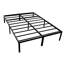 Base pleine plateforme en acier noir, conception moderne, rangement sous le lit, cadre-1379170820