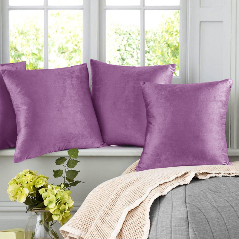 Velvet Reversible Pillow Cover, Lavender Dream, 26"H x 26"W