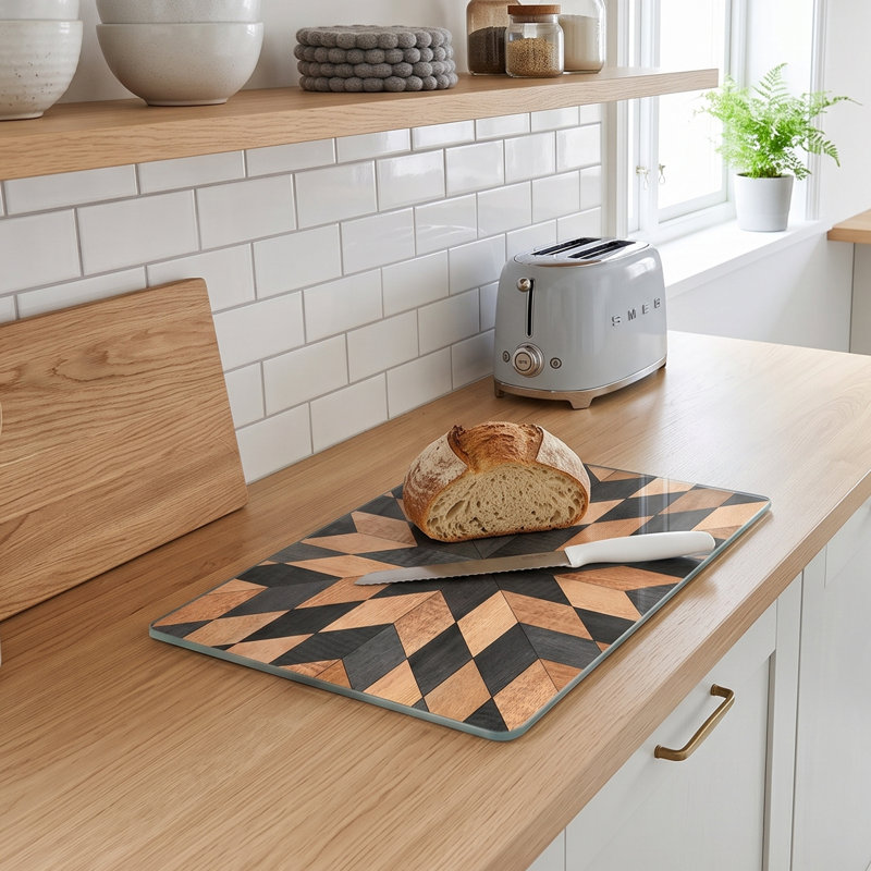North Star Geometric Pattern Cutting Board