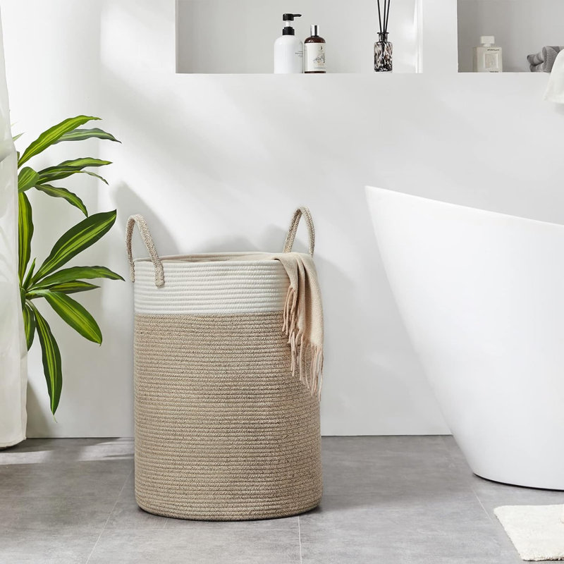 Fabric Laundry Hamper And Waste Basket Set