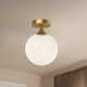 Nedra Single Light Glass Semi Flush Mount