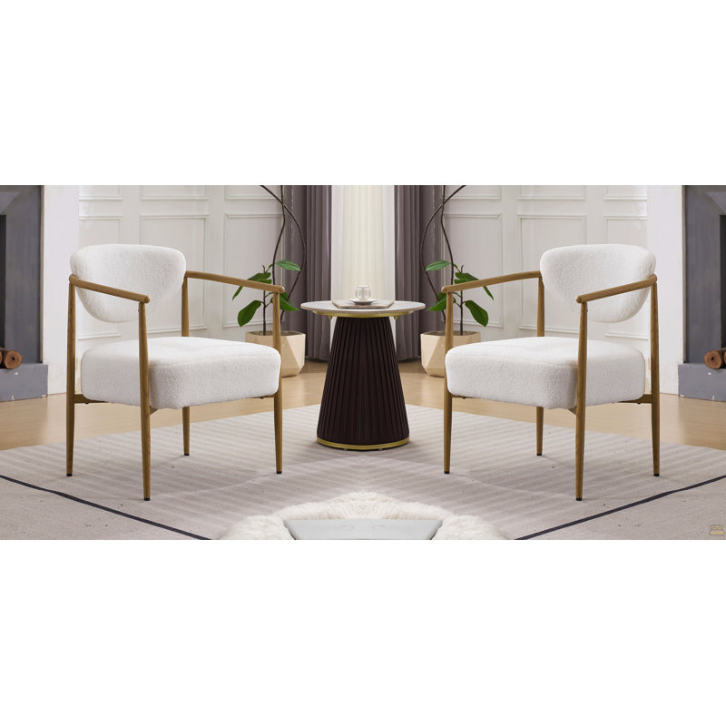 Chaise de salle à manger Teddy, Blanc