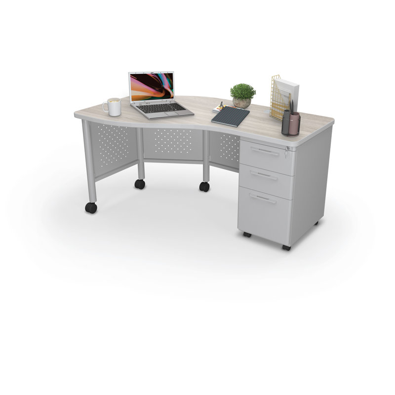 Bureau rectangulaire 60 "Lab Lab, Oui, Orme gris