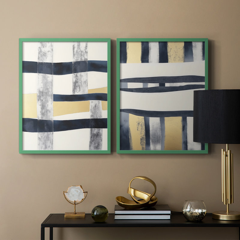 Série ABSTRACT DCCDXCV III - Reproduction encadrée de qualité supérieure - prête à être accrochée - aucun clou requis - aucun clou requis