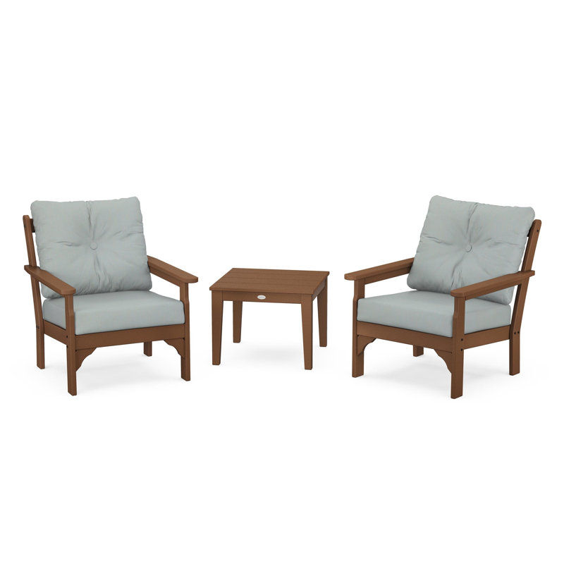 Vineyard 3-Piece Deep Seating Set, Spa, Teak