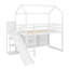 Lit mezzanine simple en bois avec glissade-76378510