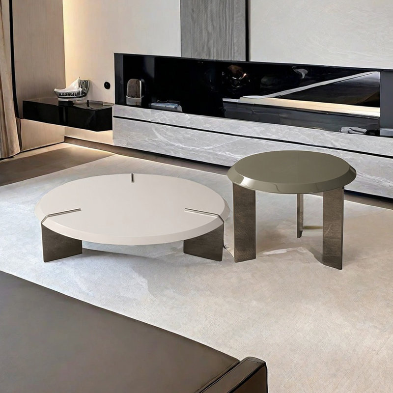 Table basse moderne et simple de salon, H 11,8 po x L 35,4 po x l 35,4 po