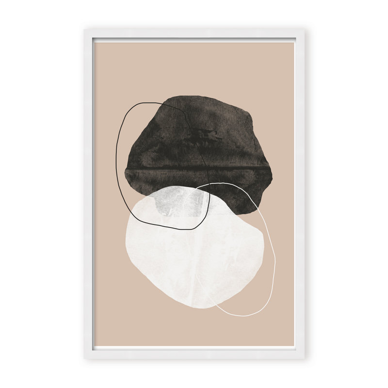 Cosmic Abstract by The Miuus Studio - Picture Frame Painting on Paper, 24" H x 16" W x 1.125" D, Black, Framed Matted Print