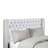 Upholstered Headboard With Luxury Feel, Buttons, Nailhead Trim, Black Legs, Grey, 8.48"D X 60.75"H Modern Upholstery Headboard, Design, Double , 55.61"H To-1359746182