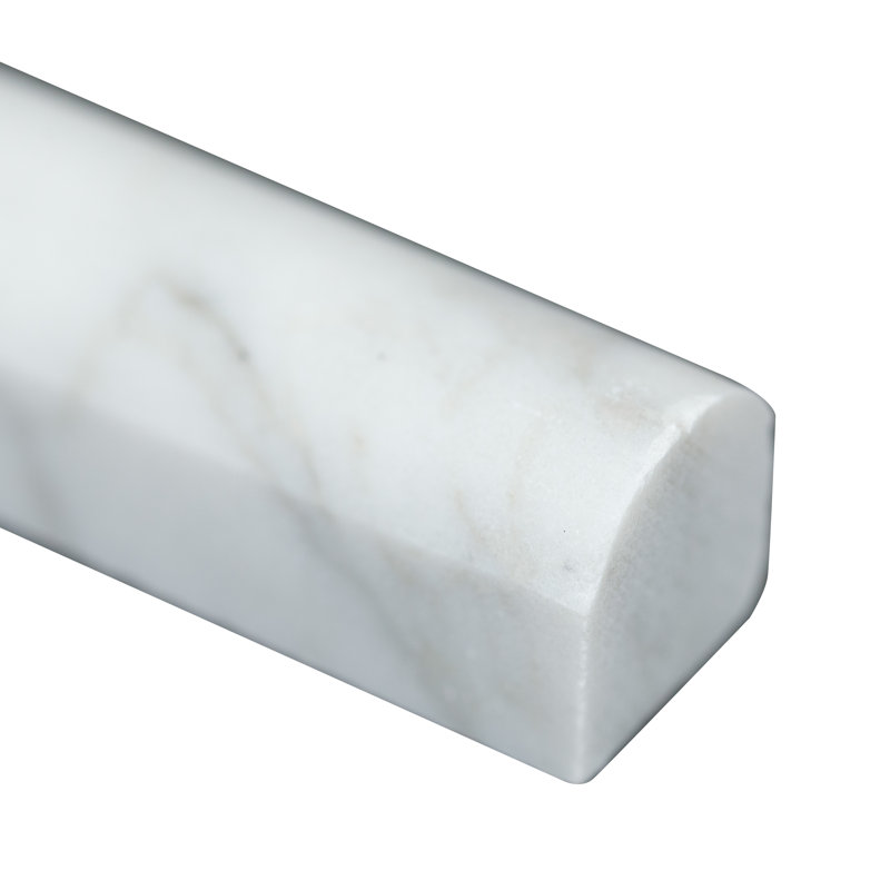 Venatino Elysia 0.75 in. x 12 in. Honed Marble Pencil Molding Tile Trim