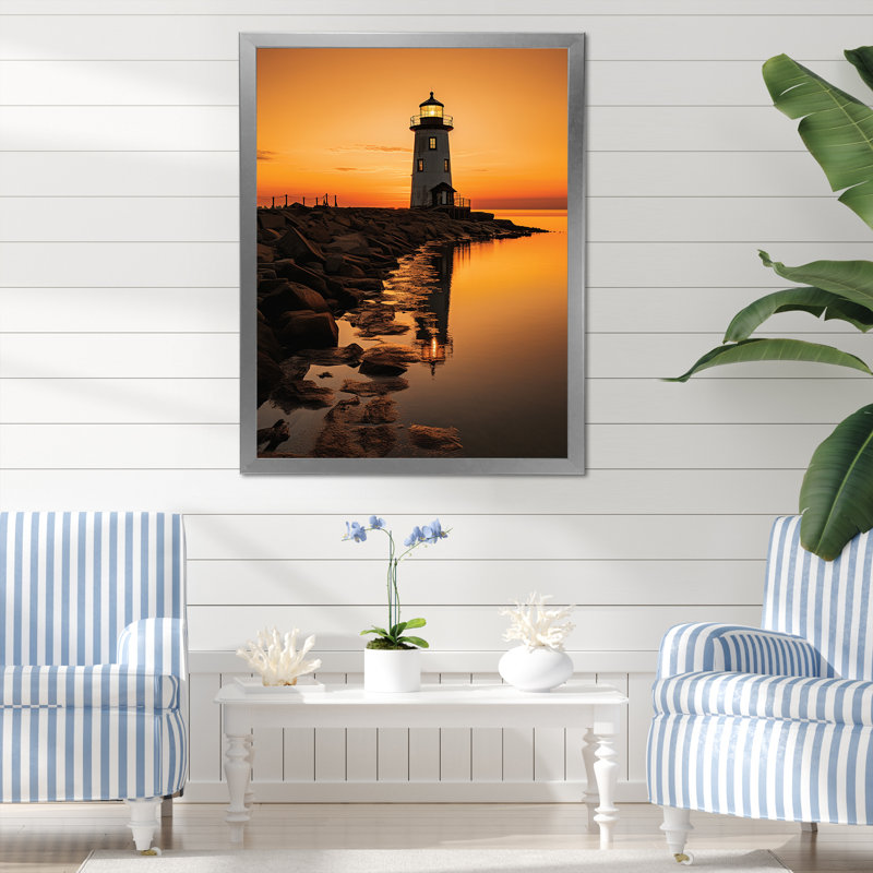 Port maritime «Solace I» sur toile, Cadre photo argenté, H 32 po x l 24 po x P 1 po