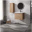 Meuble-lavabo mural 24 po avec lavabo et armoire latérale, portes-120102194
