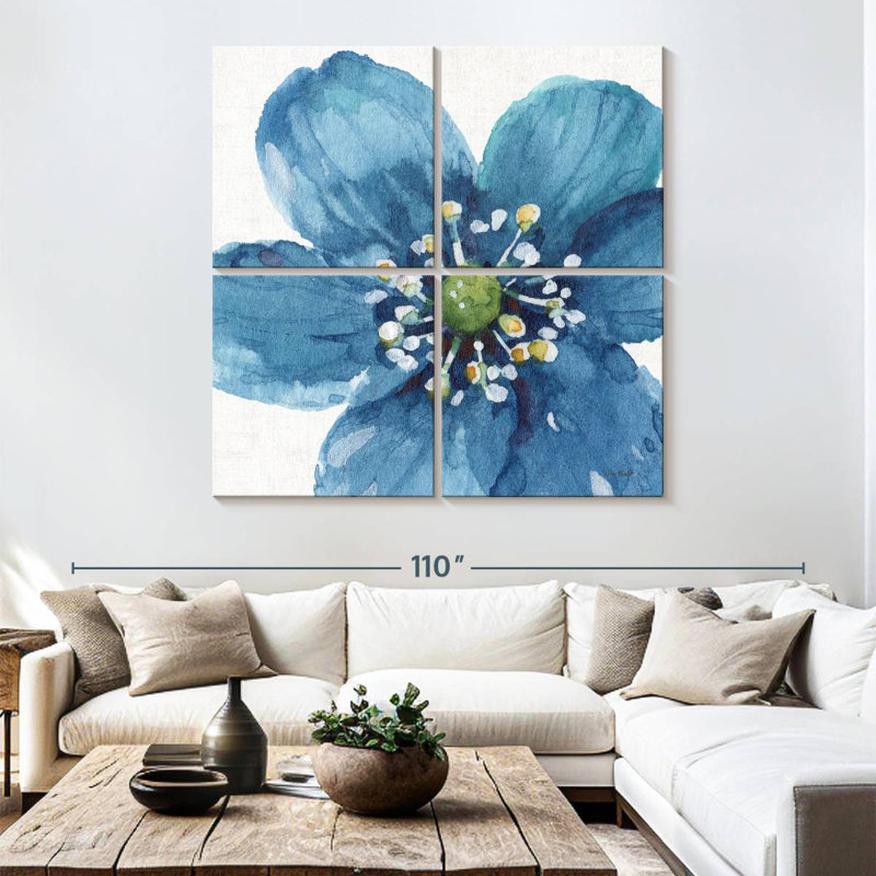 Harnek Blue And Green Garden V, 74" H x 74" W