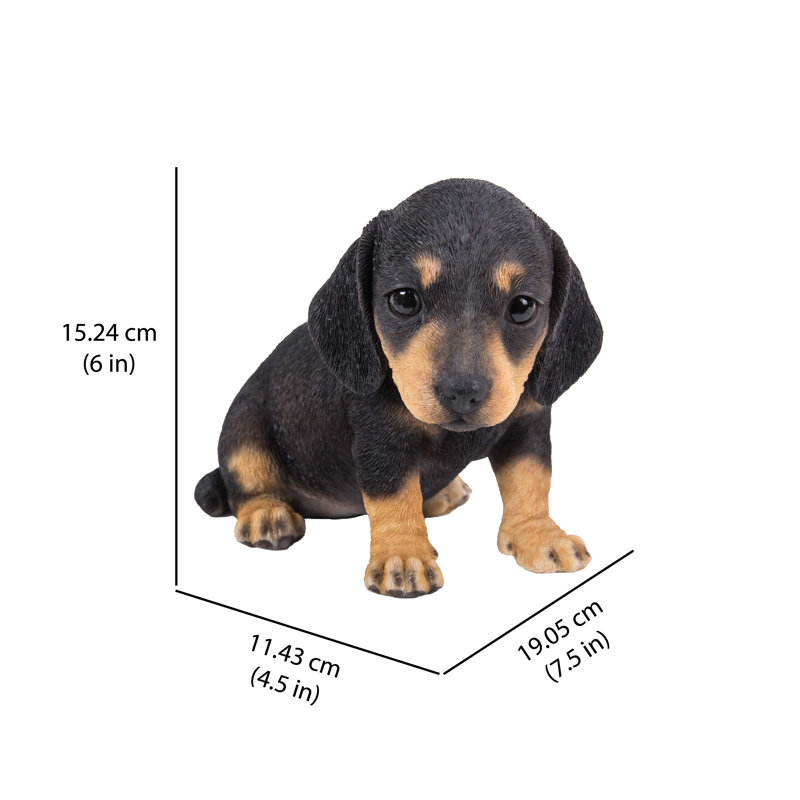 Statue chiot teckel