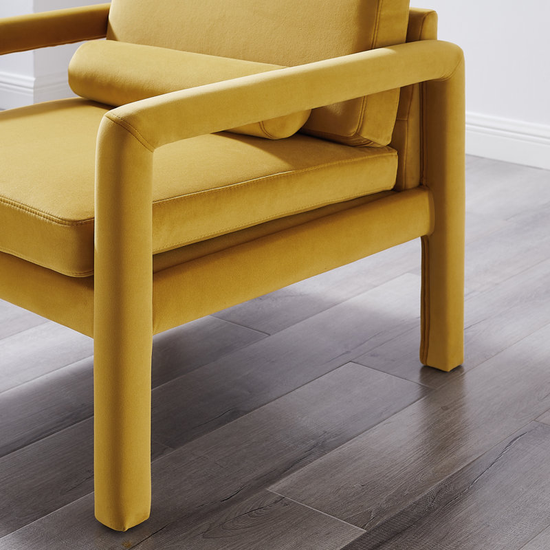 Fauteuil Solaris, Velours jaune
