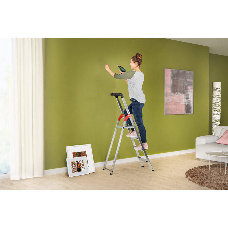 L60 4 - Step Aluminum Lightweight Folding Small Step Ladder