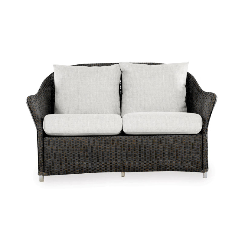 Weekend Retreat Outdoor 2 - Seat Loveseat, Canvas Black Sunbrella® Canvas, Mink