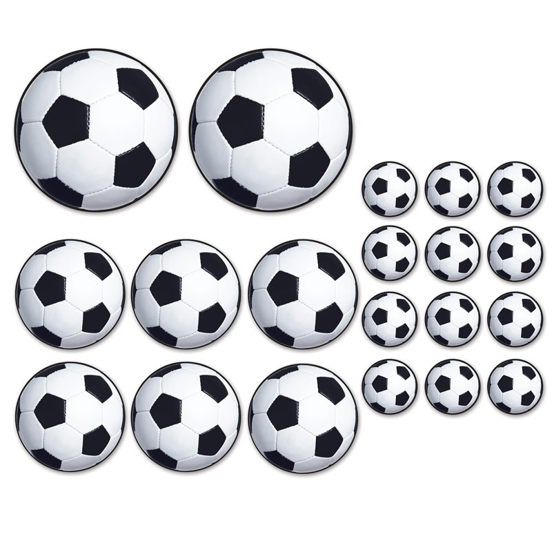 Découpes de ballons de soccer - Assortiment - paquet de 12