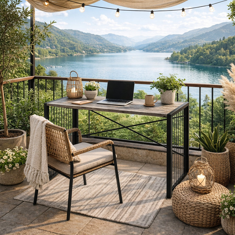 Table pliante Zynix | Design chêne gris