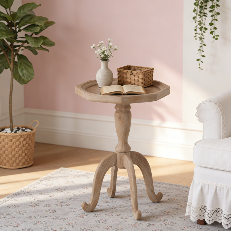 Table d'appoint décorative, table basse avec pieds en bois