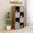 8-Cube Storage Organizer with Open Back Shelves, Modern Walnut Brown Bookcase for Home Office | MDF &amp; Particleboard-1110839056