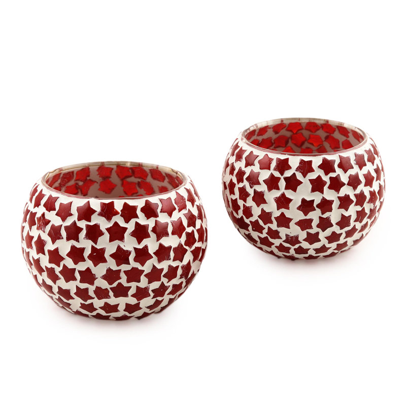 2.6'' H Glass Tabletop Tealight Holder