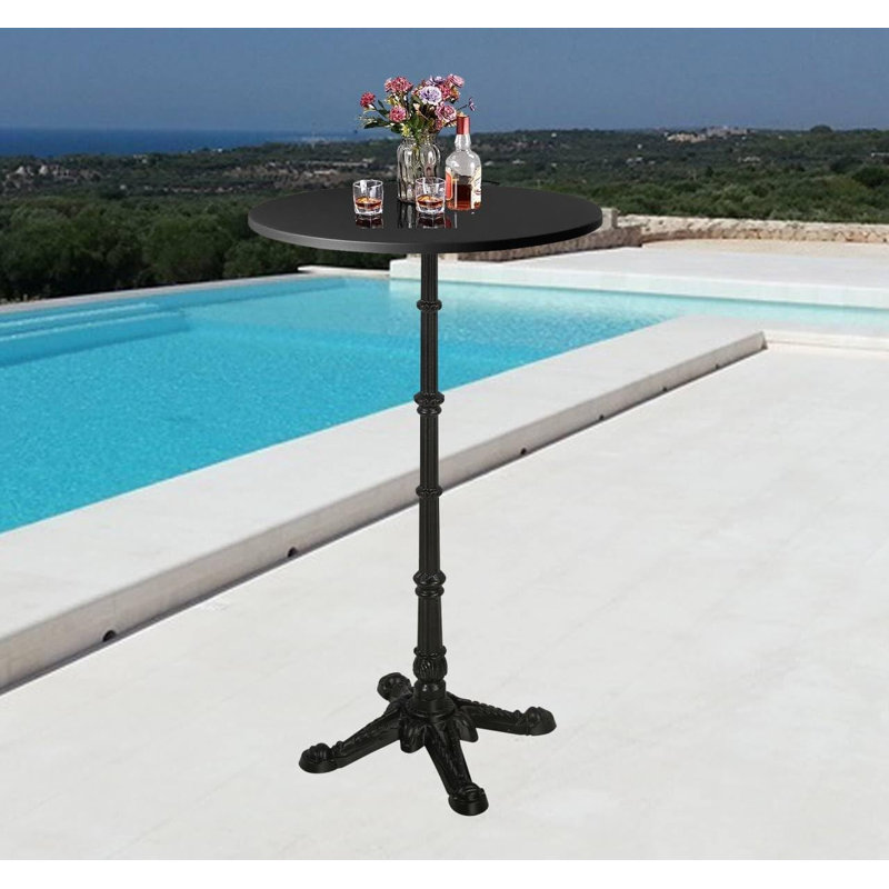 Round Metal Dining Table, Black