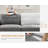 112" L-Shaped Sectional Sofa With Sloped Arm Design-Linen-1341205307