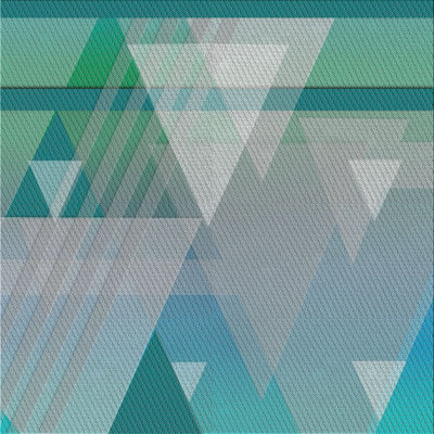 Tapis vert/blanc bleu turquoise à motifs Jeffcoat