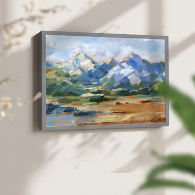 Blue Mountain Peaks II -Framed Print - Restickable
